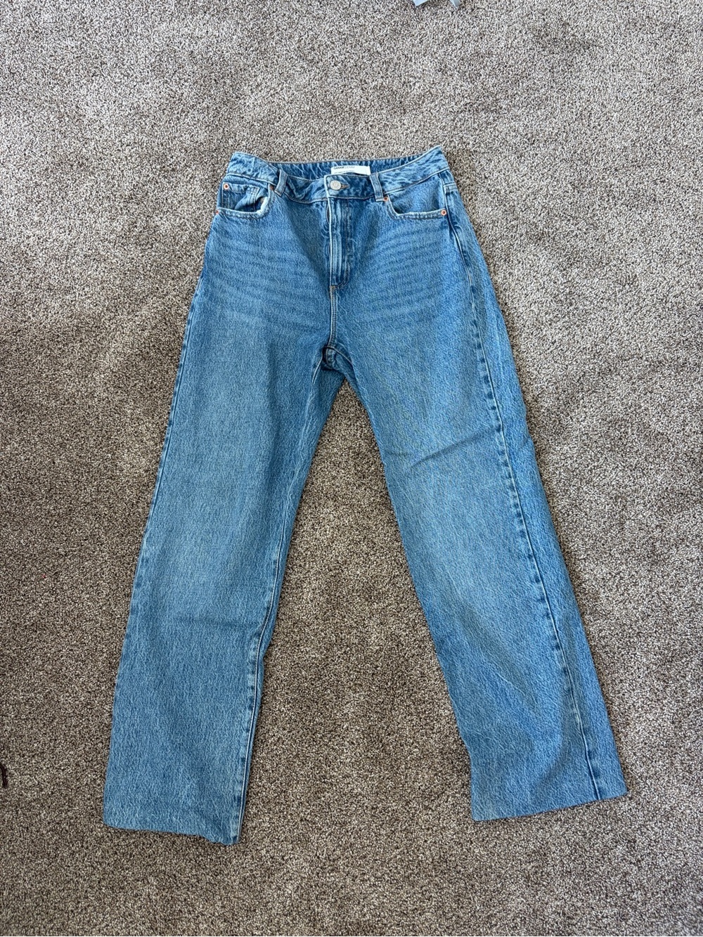 Garage woman Straight-Leg Denim Jeans in Light Blue